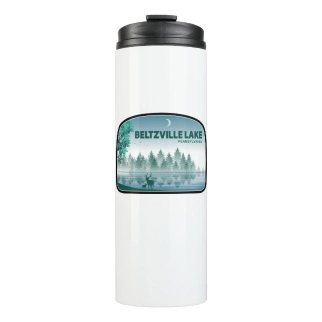 Beltzville Lake Pennsylvania Deer Thermal Tumbler (Front)