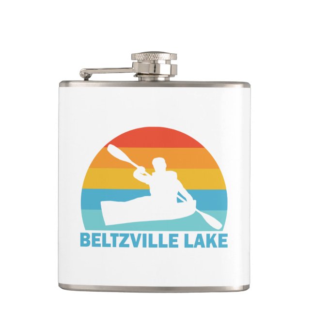 Beltzville Lake Pennsylvania Kayak Flask (Front)