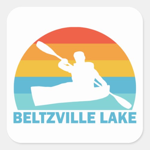 Beltzville Lake Pennsylvania Kayak Square Sticker