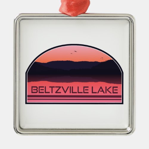 Beltzville Lake Pennsylvania Red Sunrise Metal Ornament