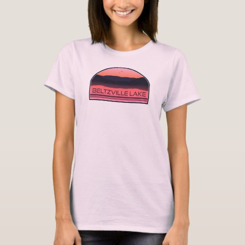 Beltzville Lake Pennsylvania Red Sunrise T_Shirt