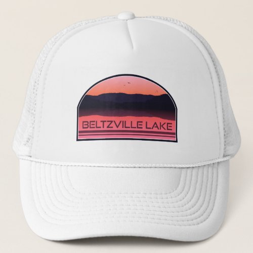 Beltzville Lake Pennsylvania Red Sunrise Trucker Hat