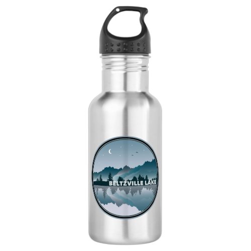 Beltzville Lake Pennsylvania Reflection Stainless Steel Water Bottle