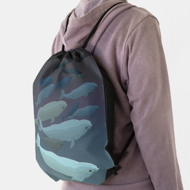 Beluga Backpack Beluga Whale School Bags Customize (Insitu)