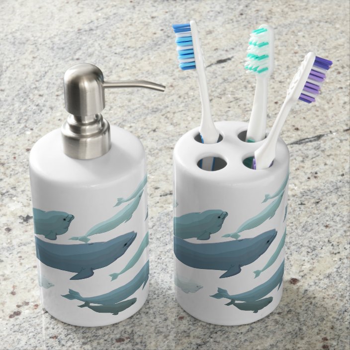 Beluga Bath Sets Beluga Whales Bathroom Set Zazzle Com