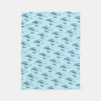 Beluga Blanket Beluga Whale Art Fleece Blanket