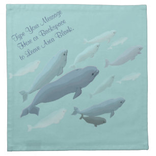 Beluga Napkins Personalized Beluga Whale Napkins