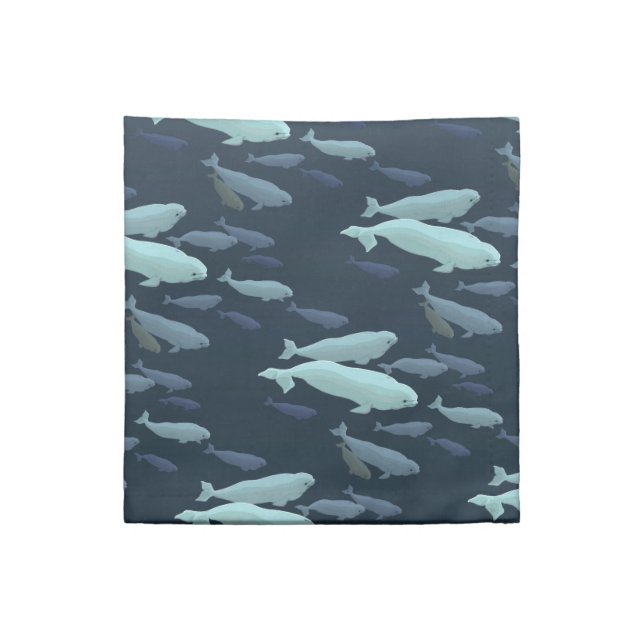 Beluga Napkins Personalized Beluga Whale Napkins (Quarter Fold)