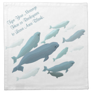 Beluga Napkins Personalized Beluga Whale Napkins