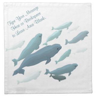 Beluga Napkins Personalized Beluga Whale Napkins
