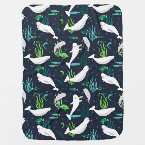 Beluga Party Baby Blanket