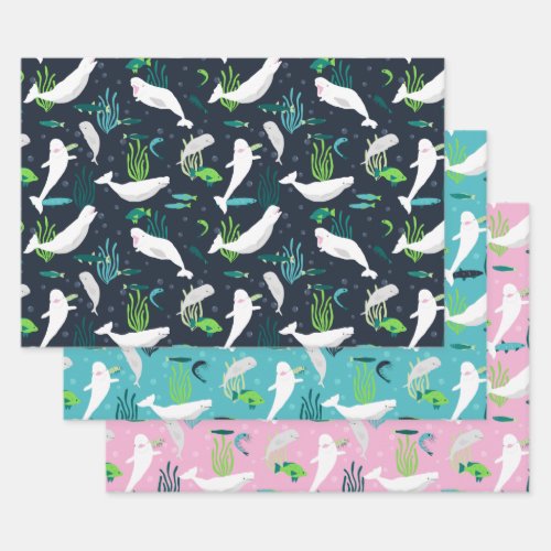 Beluga Party Wrapping Paper Sheets