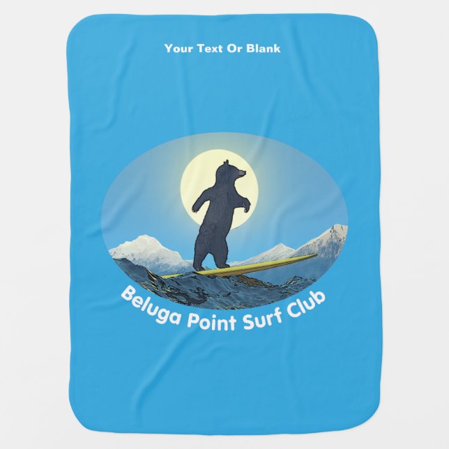 Beluga Point Surf Club Baby Blanket (Front)