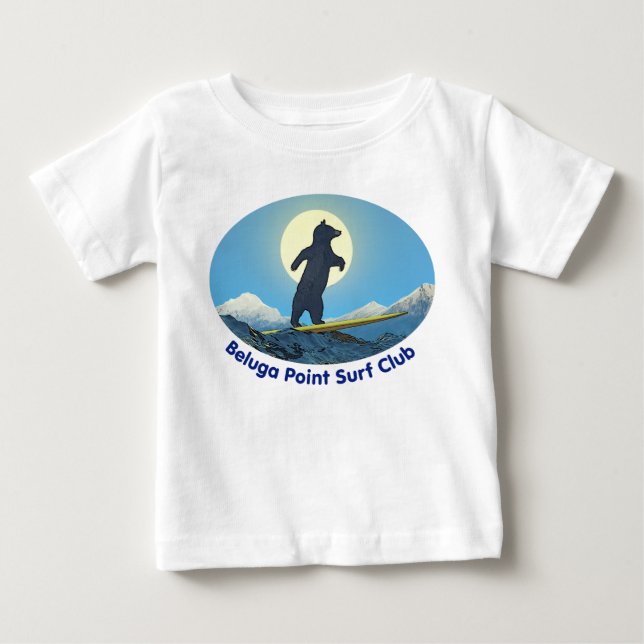 Beluga Point Surf Club Baby T-Shirt (Front)