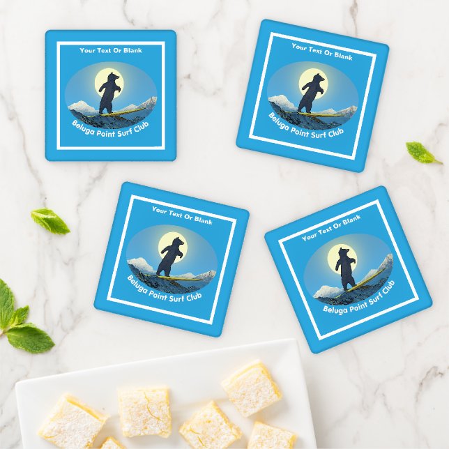 Beluga Point Surf Club Coaster Set (In Situ)