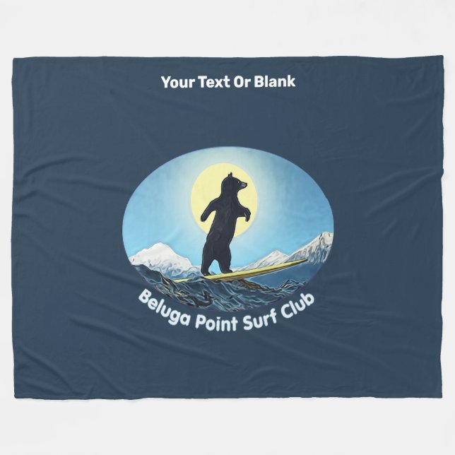 Beluga Point Surf Club Fleece Blanket (Front (Horizontal))