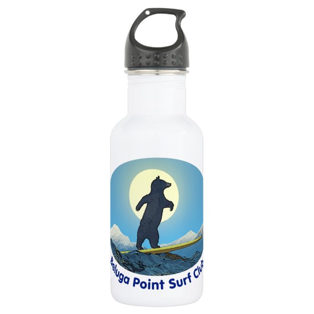 Beluga Point Surf Club Stainless Steel Water Bottle (Front)
