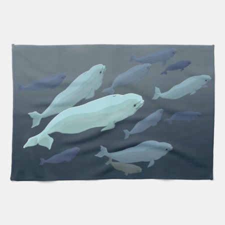 Beluga Towel Beluga Whale Dish Towels Whale Gifts