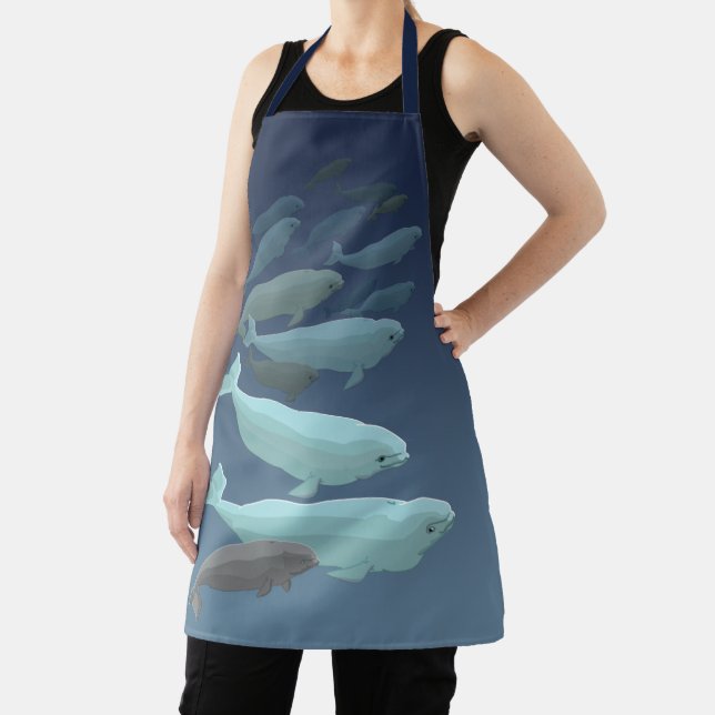 Beluga Whale Apron Whale Art Aprons & Gifts (Insitu)
