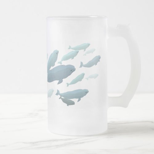 Beluga Whale Art Beer Mug Marinelife Beer Mug