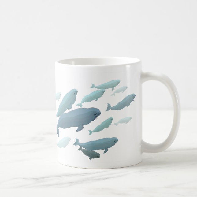 Beluga Whale Art Mug Marinelife Coffee Cup (Right)