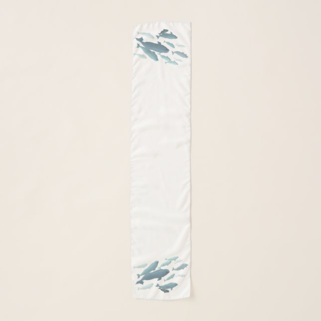 Beluga Whale Art Scarf Whales Scarves & Gifts (Front)
