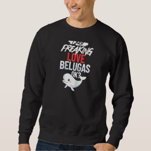 Beluga Whale Baby Animal Raglan Sweatshirt