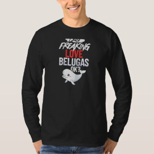 Beluga Whale Baby Animal Raglan T-Shirt