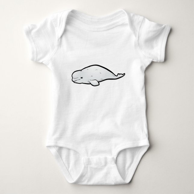 Beluga Whale Baby Bodysuit (Front)