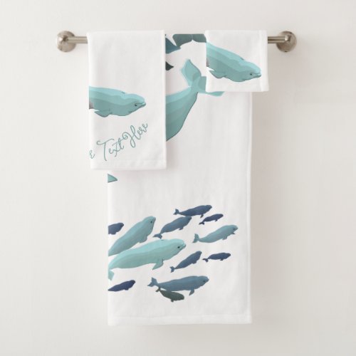 Beluga Whale Bath Set Whales Bathroom Towels