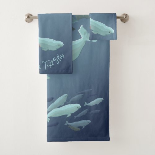 Beluga Whale Bath Set Whales Bathroom Towels