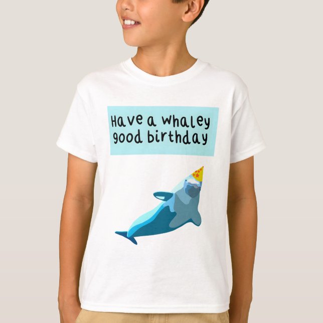Beluga Whale Birthday Artwork Playful Marine Mamma T-Shirt (Front)