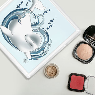 Beluga Whale Blue Acrylic Tray