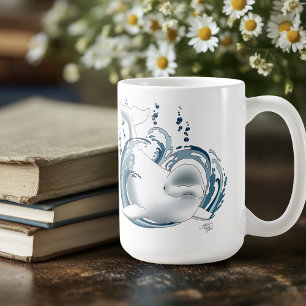 Beluga Whale Blue Coffee Mug