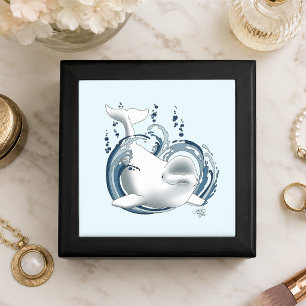Beluga Whale Blue Gift Box