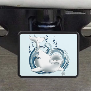 Beluga Whale Blue Hitch Cover
