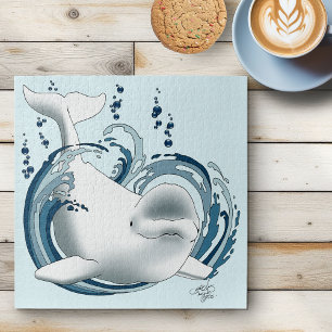 Beluga Whale Blue Jigsaw Puzzle