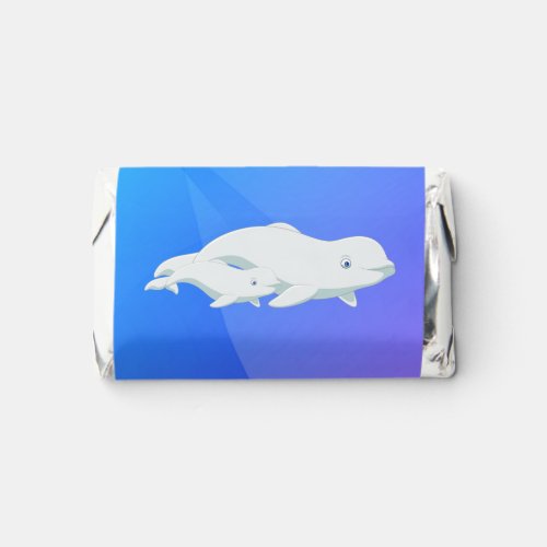 Beluga Whale Blue Pink Arctic Ocean Baby Shower Hersheys Miniatures