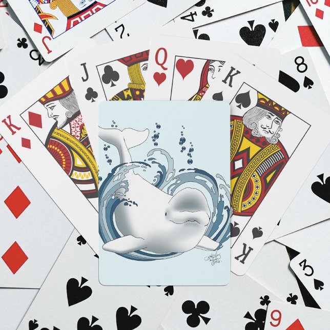 Beluga Whale Blue Poker Cards (Creator Uploaded)