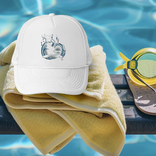 Beluga Whale Blue Trucker Hat