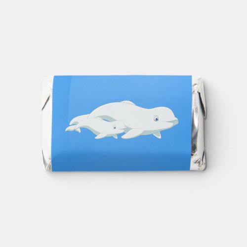 Beluga Whale Blue White Arctic Ocean Baby Shower Hersheys Miniatures