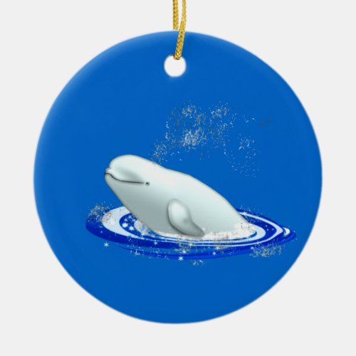 Beluga Whale Christmas Ornament