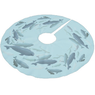 Beluga Whale Christmas Tree Skirt Whale Tree Skirt