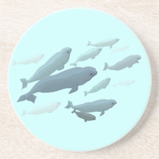 Beluga Whale Coasters Whale Art Drink Coaster