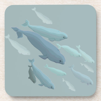 Beluga Whale Coasters Whale Art Drink Coaster