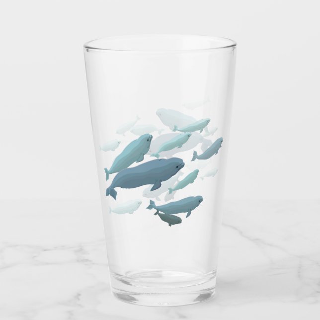 Beluga Whale Glass Whales Glasses Personalize (Front)