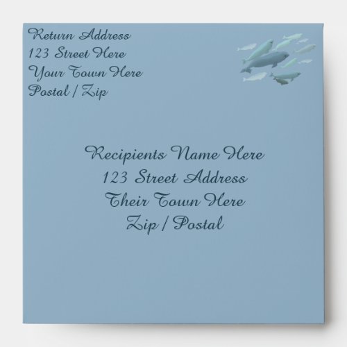 Beluga Whale Greeting Card Envelopes Personalized