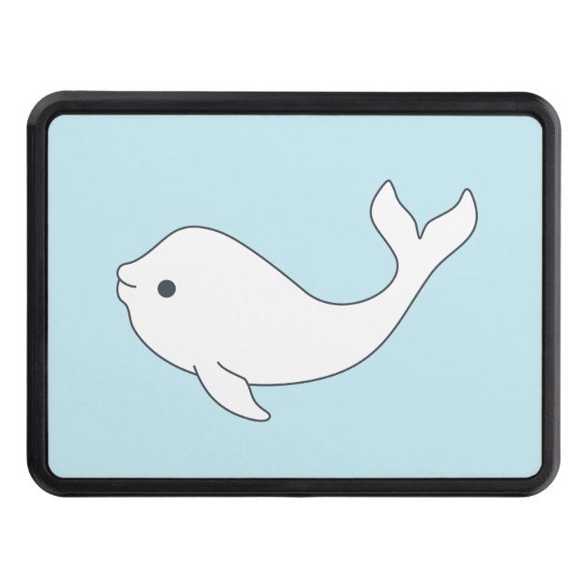 Beluga Whale Hitch Cover (Front)