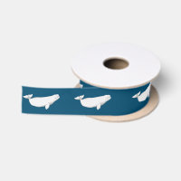 Beluga Whale Illustration Whale Gift Navy Blue