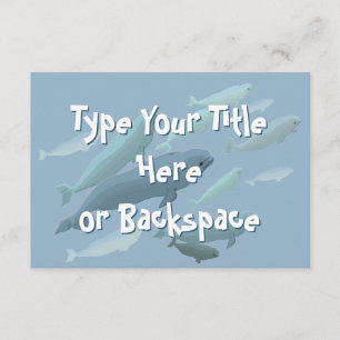 Beluga Whale Invitations Personalized Whale RSVP